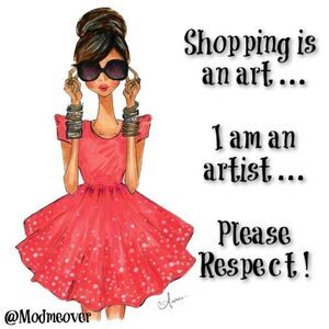Shopping is an Art, Please Respect *this listing is not for sale*
